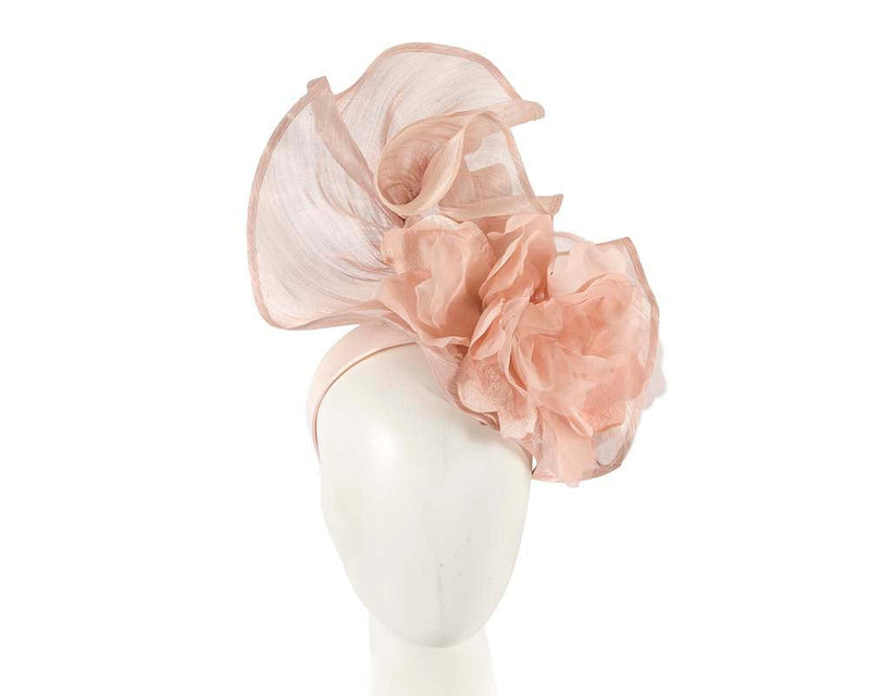 Cupids Millinery Women's Hat Pink Bespoke large blush fascinator