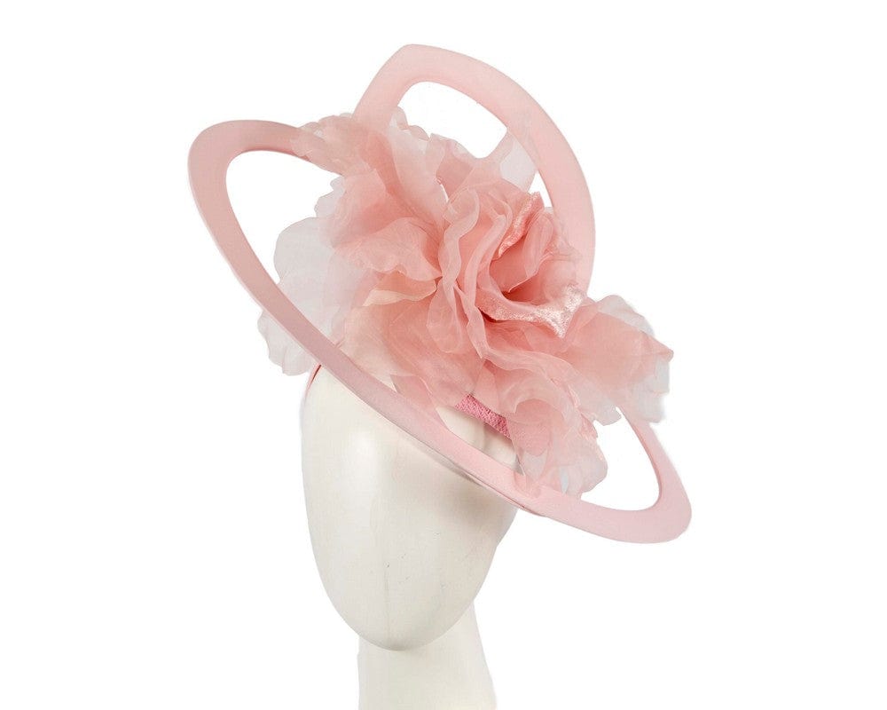 Cupids Millinery Women's Hat Pink Bespoke large pink racing fascinator by Fillies Collection