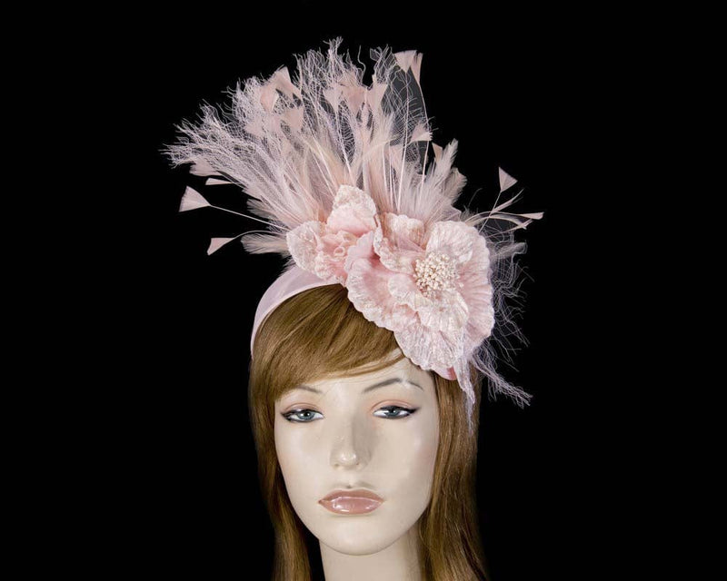 Cupids Millinery Women's Hat Pink Blush designers flower fascinator