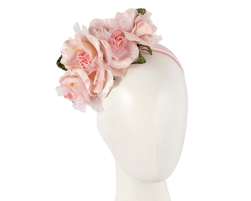 Cupids Millinery Women's Hat Pink Blush flower headband fascinator by Max Alexander