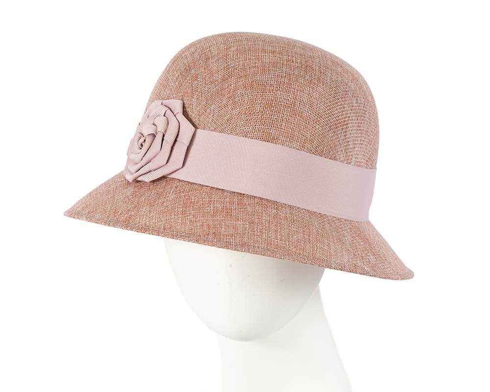 Cupids Millinery Women's Hat Pink Dusty Pink cloche hat