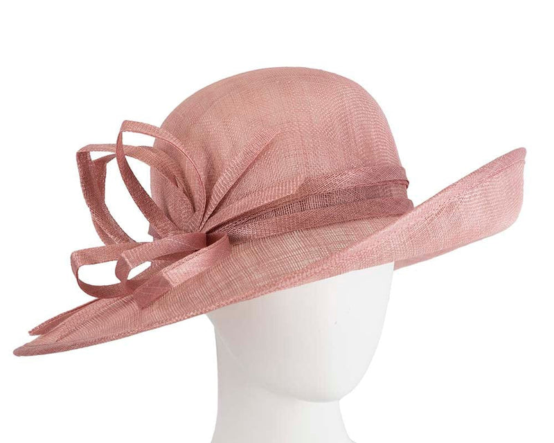 Cupids Millinery Women's Hat Pink Dusty pink fashion racing hat by Max Alexander