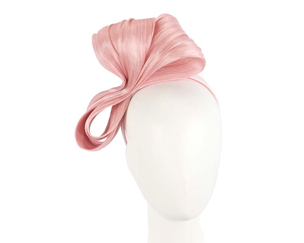 Cupids Millinery Women's Hat Pink Exclusive blush silk abaca bow by Fillies Collection