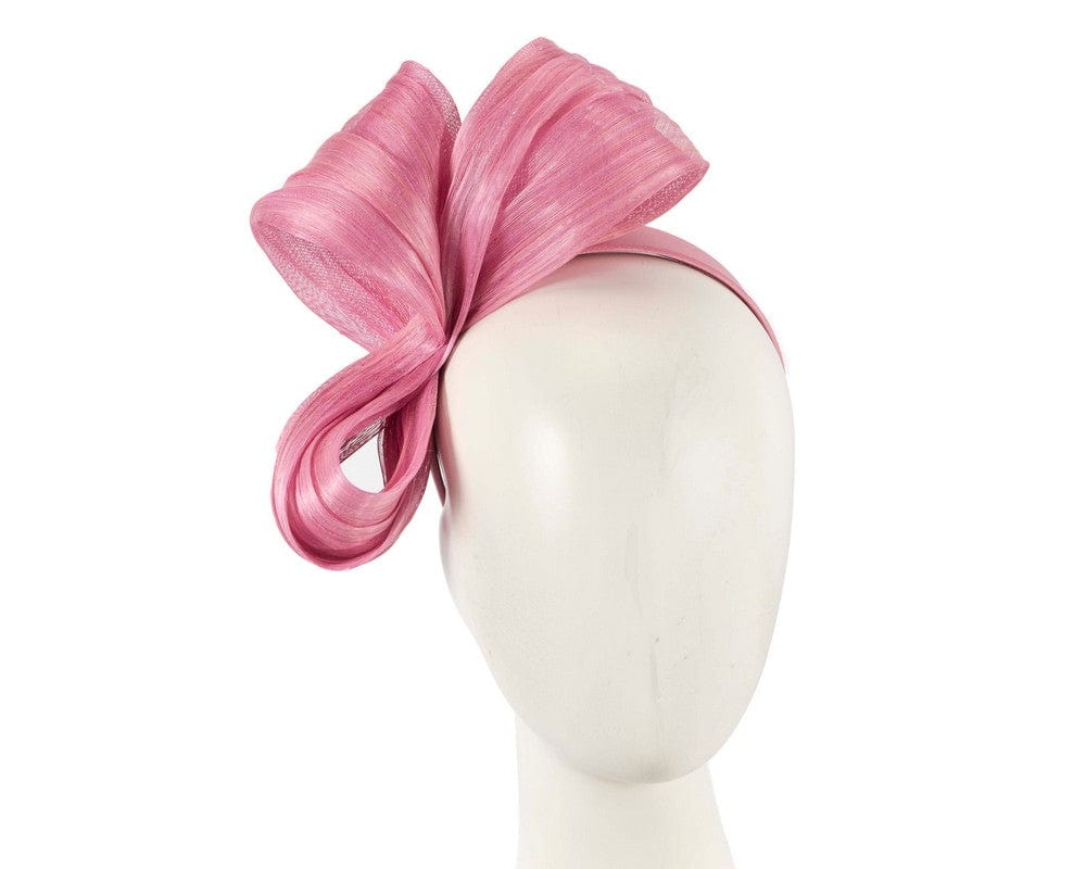 Cupids Millinery Women's Hat Pink Exclusive dusty pink silk abaca bow by Fillies Collection