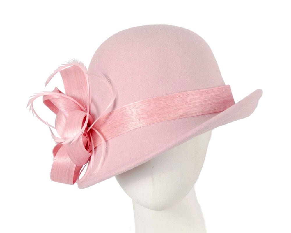 Cupids Millinery Women's Hat Pink Exclusive pink cloche winter hat by Fillies Collection