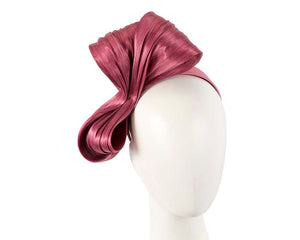 Cupids Millinery Women's Hat Pink Exclusive wild rose silk abaca bow by Fillies Collection