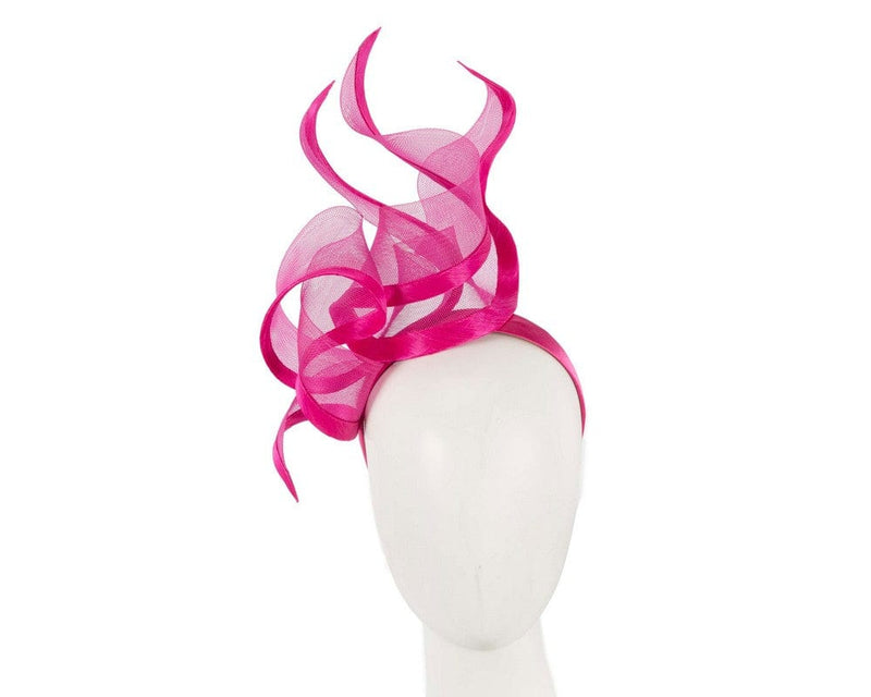 Cupids Millinery Women's Hat Pink/Fuchsia Bespoke hot pink racing fascinator by Fillies Collection