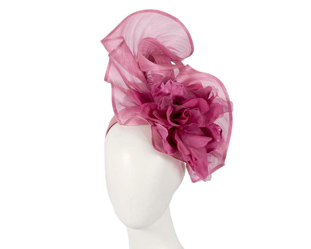 Cupids Millinery Women's Hat Pink/Fuchsia Bespoke large dusty pink fascinator