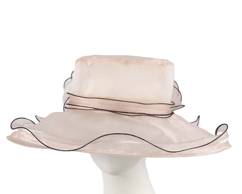 Cupids Millinery Women's Hat Pink Large Pink Organza Racing Hat