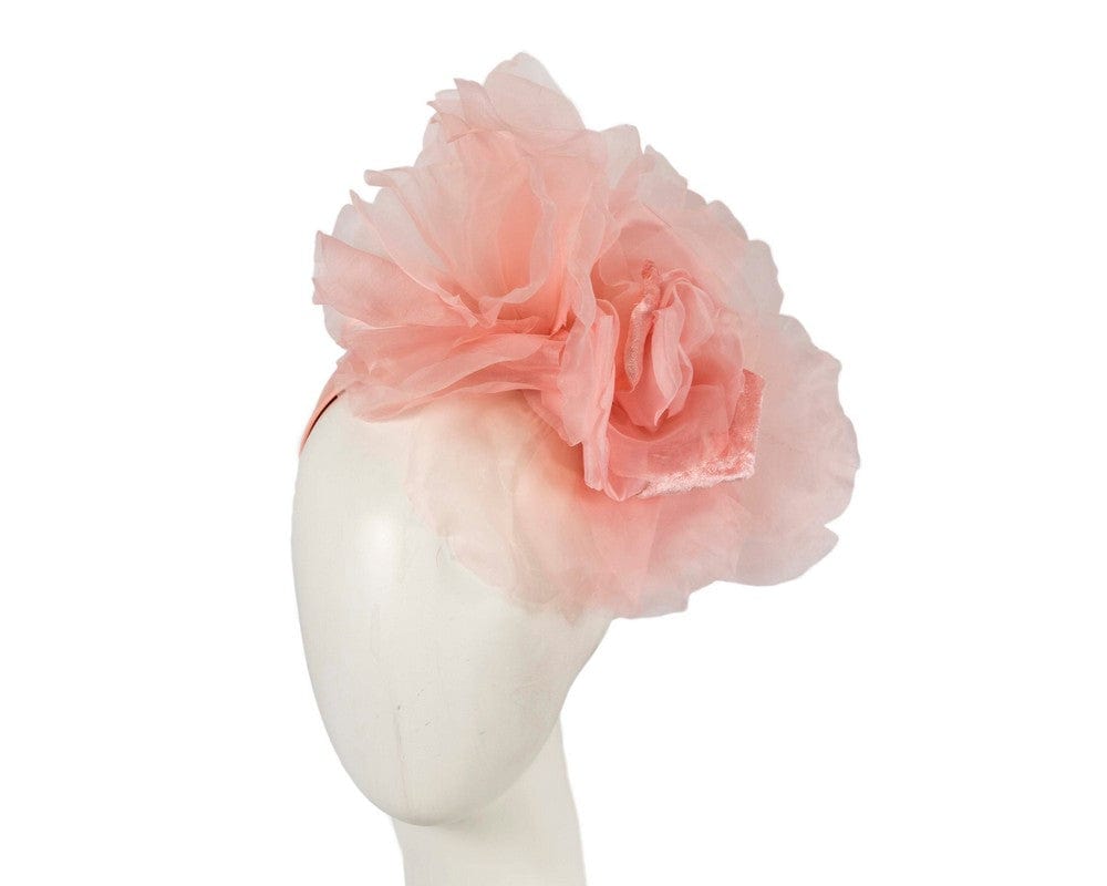 Cupids Millinery Women's Hat Pink Large pink silk flower fascinator by Fillies Collection