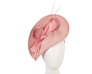 Cupids Millinery Women's Hat Pink Large pink sinamay fascinator by Max Alexander