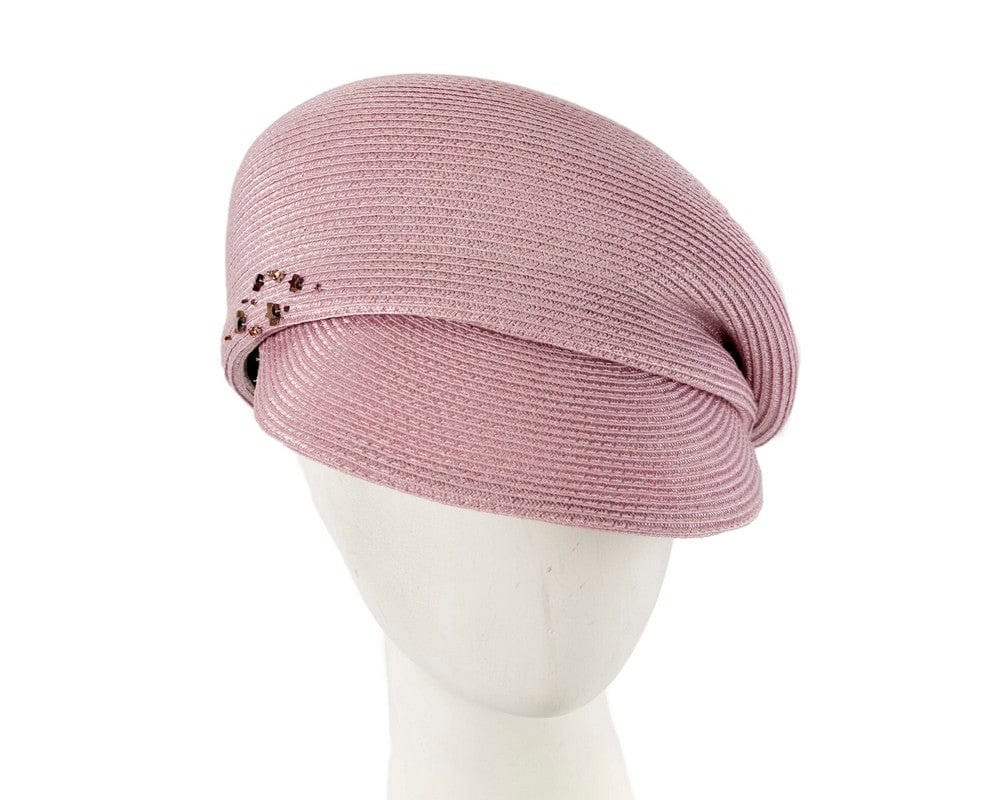 Cupids Millinery Women's Hat Pink Modern dusty pink newsboy beret hat by Max Alexander