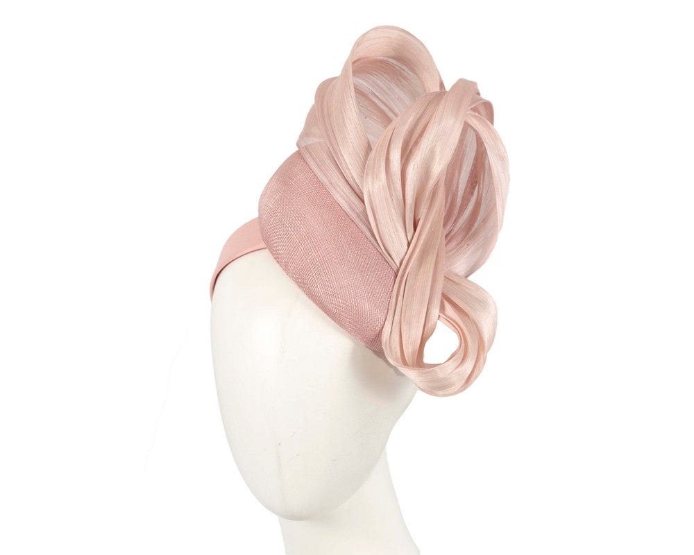 Cupids Millinery Women's Hat Pink Pink pillbox fascinator with silk abaca bow by Fillies Collection