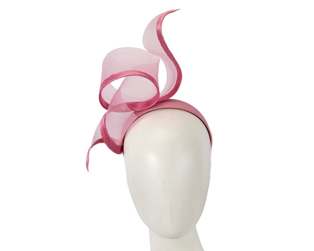 Cupids Millinery Women's Hat Pink Sculptured dusty pink racing fascinator by Fillies Collection