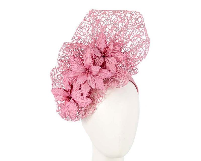 Cupids Millinery Women's Hat Pink Staggering dusty pink racing fascinator by Fillies Collection