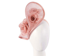 Cupids Millinery Women's Hat Pink Tall blush sinamay fascinator by Max Alexander