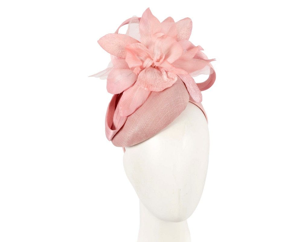 Cupids Millinery Women's Hat Pink Tall pink racing pillbox fascinator by Fillies Collection