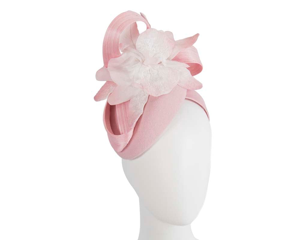 Cupids Millinery Women's Hat Pink Tall pink winter racing pillbox fascinator by Fillies Collection