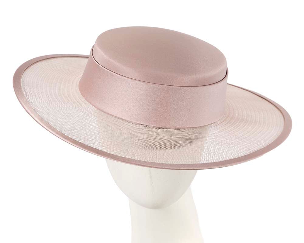 Cupids Millinery Women's Hat Pink Tea Rose designers boater hat