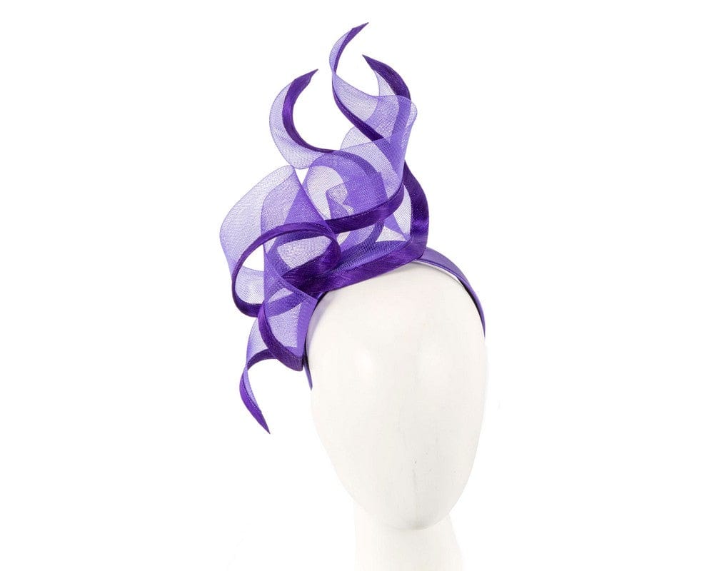 Cupids Millinery Women's Hat Purple Bespoke purple racing fascinator by Fillies Collection