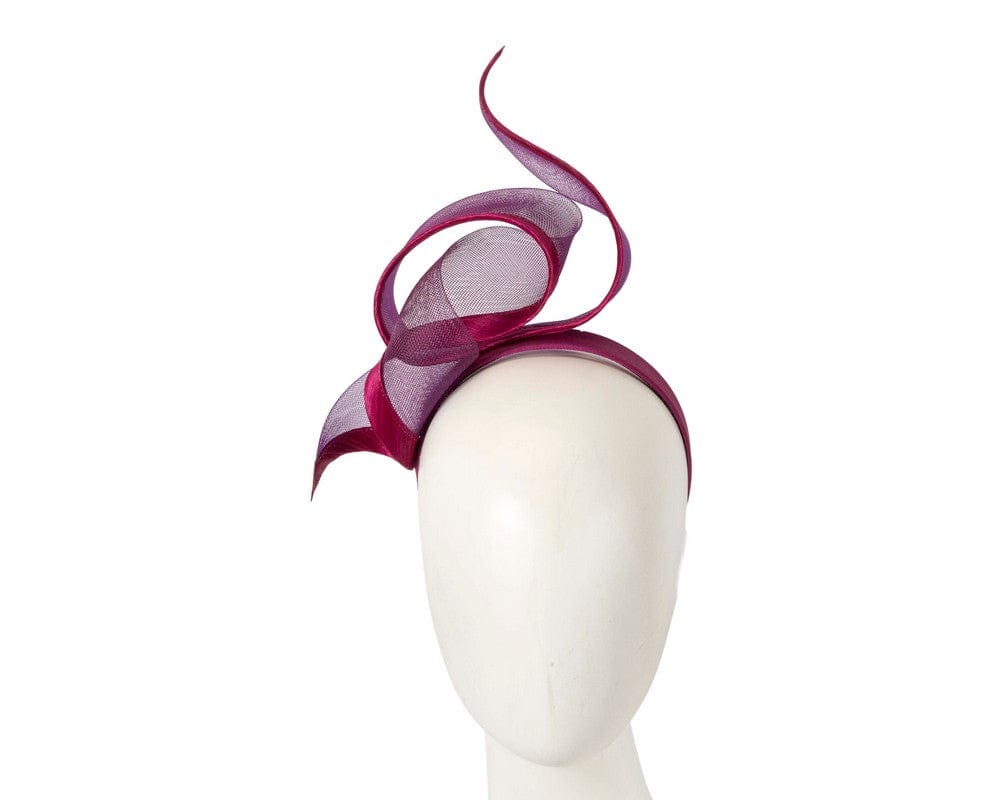 Cupids Millinery Women's Hat Purple/Burgundy Sculptured magenta racing fascinator by Fillies Collection