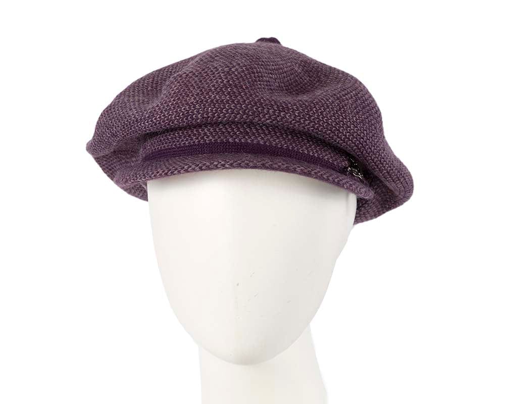 Cupids Millinery Women's Hat Purple Classic wool woven purple cap by Max Alexander