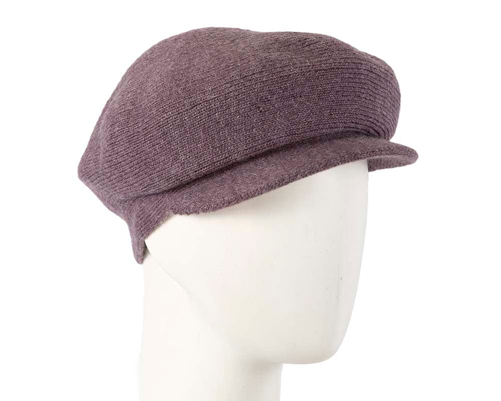 Cupids Millinery Women's Hat Purple Classic woven eggplant shade cap by Max Alexander