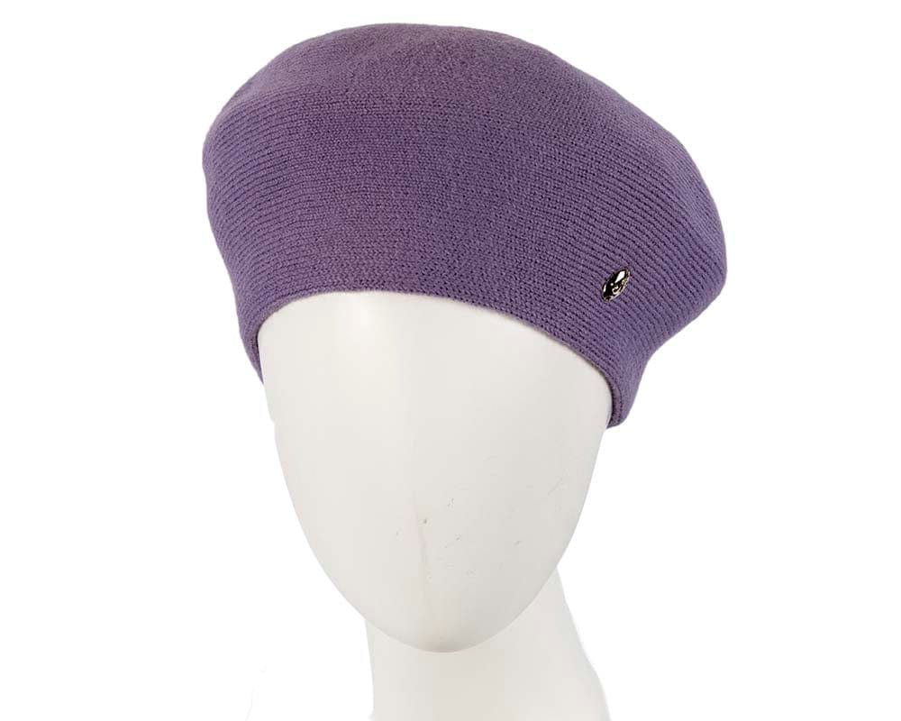 Cupids Millinery Women's Hat Purple Classic woven purple beret by Max Alexander