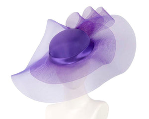 Cupids Millinery Women's Hat Purple Purple large brim custom made ladies hat