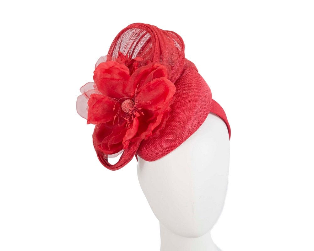 Cupids Millinery Women's Hat Red Astonishing red pillbox racing fascinator by Fillies Collection