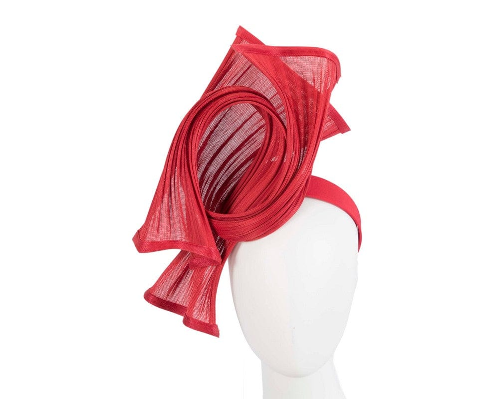 Cupids Millinery Women's Hat Red Bespoke red jinsin racing fascinator by Fillies Collection