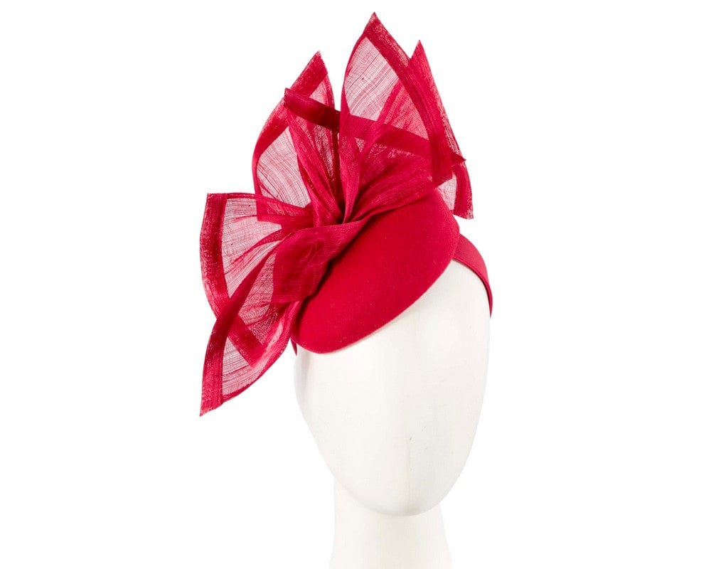 Cupids Millinery Women's Hat Red Bespoke red winter racing fascinator by Fillies Collection