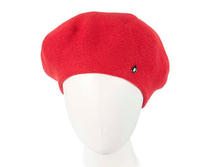 Cupids Millinery Women's Hat Red Classic woven red beret by Max Alexander