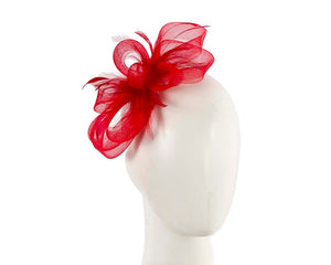 Cupids Millinery Women's Hat Red Custom made red fascinator by Cupids Millinery