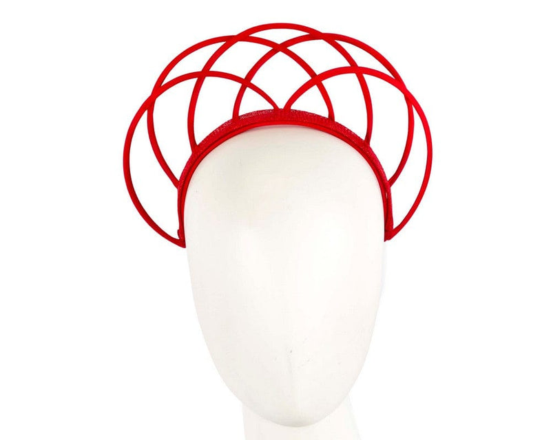 Cupids Millinery Women's Hat Red Designers red crown fascinator by Max Alexander