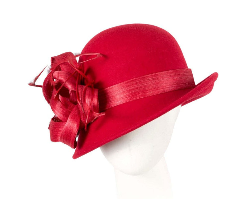 Cupids Millinery Women's Hat Red Exclusive red cloche winter hat by Fillies Collection