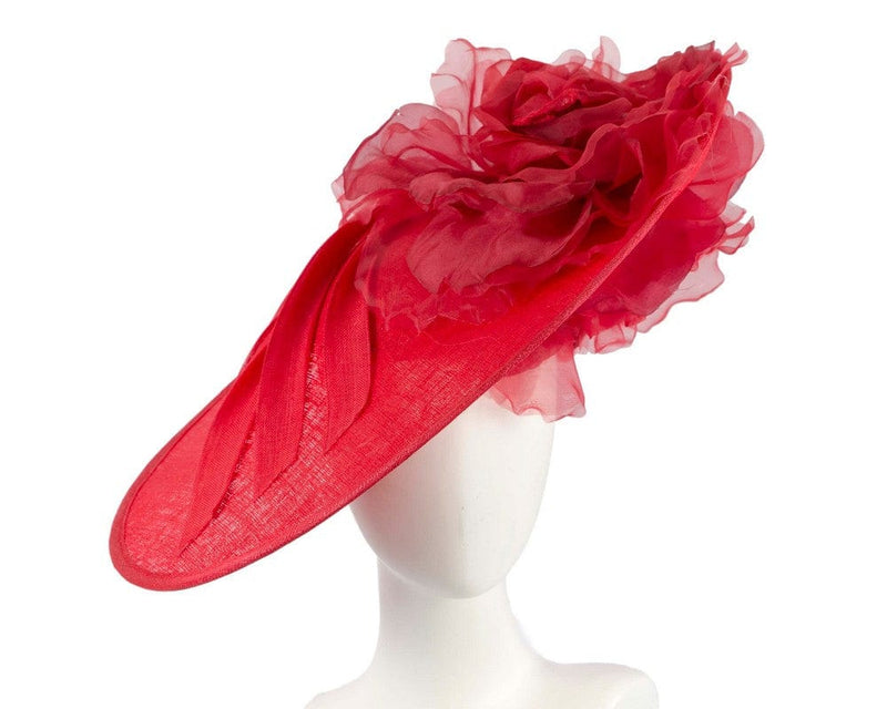 Cupids Millinery Women's Hat Red Large red plate racing fascinator by Fillies Collection