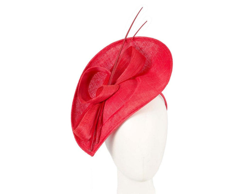 Cupids Millinery Women's Hat Red Large red sinamay fascinator by Max Alexander