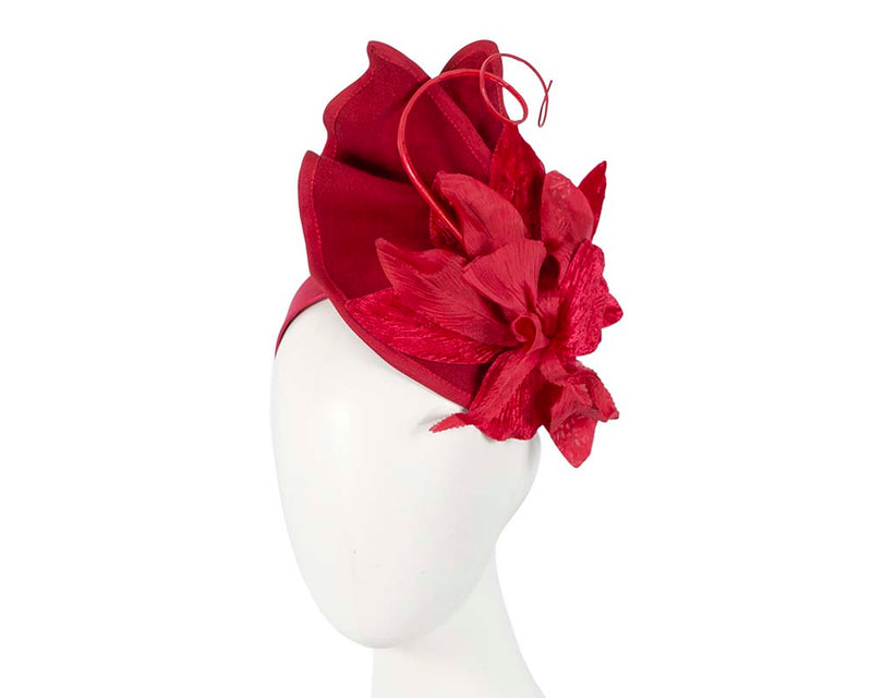Cupids Millinery Women's Hat Red Red autumn winter felt fascinator by Fillies Collection