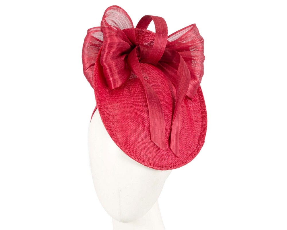 Cupids Millinery Women's Hat Red Red fascinator with bow by Fillies Collection