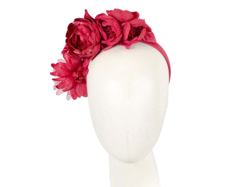 Cupids Millinery Women's Hat Red Red flower headband by Max Alexander