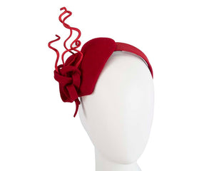 Cupids Millinery Women's Hat Red Red heart winter fascinator