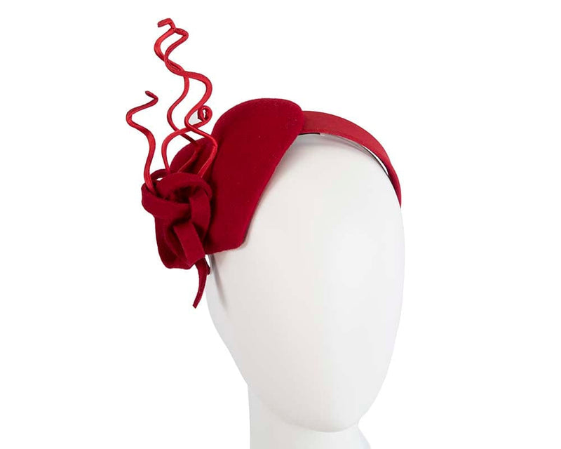 Cupids Millinery Women's Hat Red Red heart winter fascinator