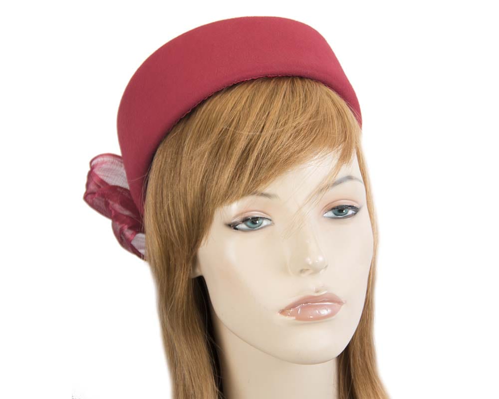 Cupids Millinery Women's Hat Red Red Jackie Onassis style felt beret by Fillies Collection