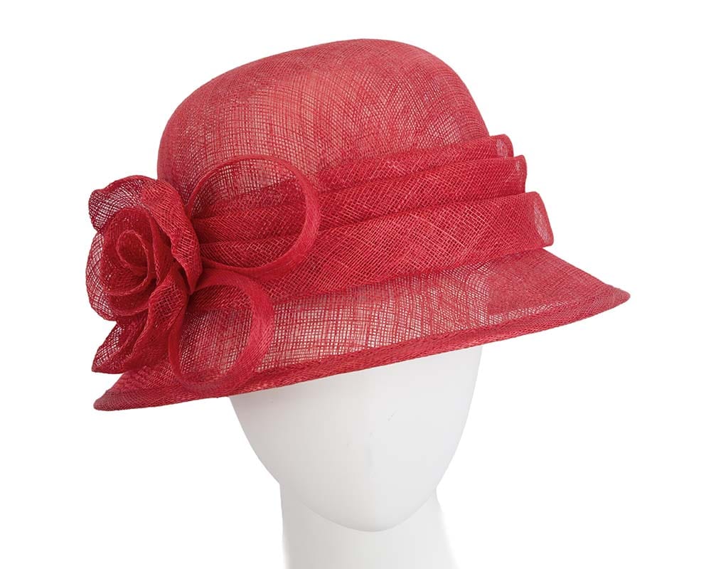 Cupids Millinery Women's Hat Red Red Ladies Cloche Racing Hat by Max Alexander