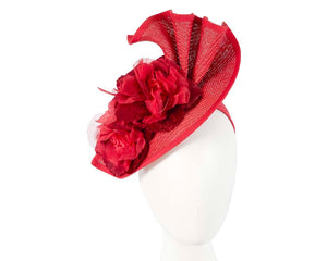 Cupids Millinery Women's Hat Red Red Melbourne Cup races fascinator by Fillies Collection