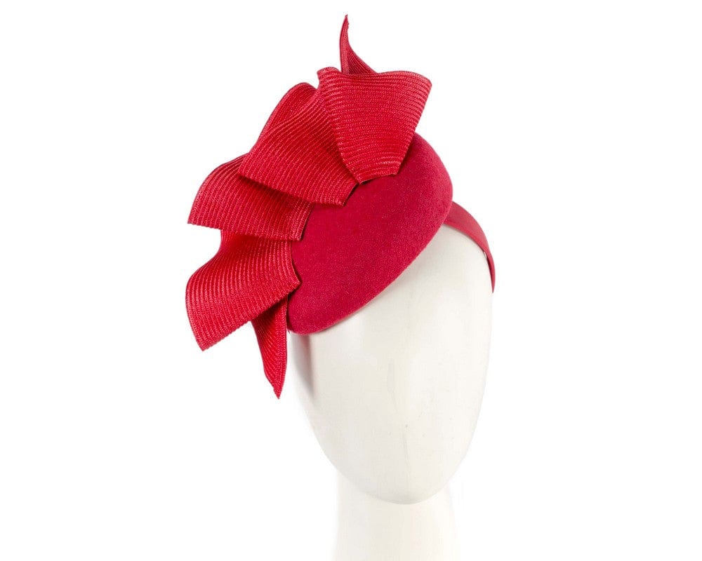 Cupids Millinery Women's Hat Red Red pillbox fascinator by Fillies Collection