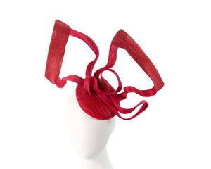 Cupids Millinery Women's Hat Red Red racing fascinator hat for Melbourne Cup by Fillies Collection