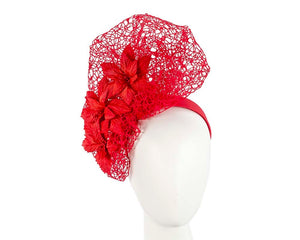 Cupids Millinery Women's Hat Red Staggering red racing fascinator by Fillies Collection
