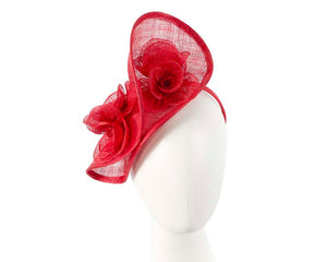 Cupids Millinery Women's Hat Red Tall red sinamay fascinator by Max Alexander